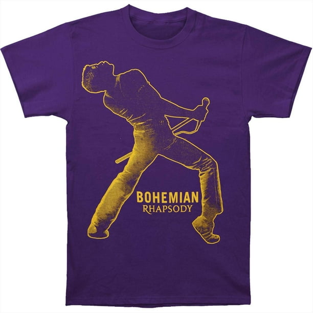 Queen Bohemian Rhapsody Music Freddie Mercury Mens Printed T-Shirt Gift Tee Queen Bohemian Rhapsody Music Freddie Mercury Mens Printed T-Shirt Gift Tee